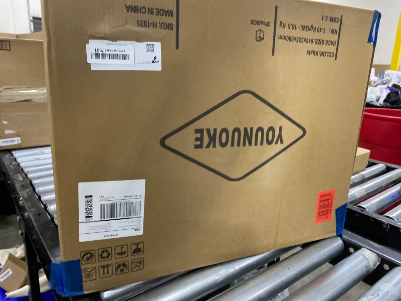 Photo 1 of YOUNUOKE Bar Stools Set of 2, Counter Height Barstools for Kitchen Island, Modern Adjustable Swivel Khaki Bar Chairs with Khaki Legs