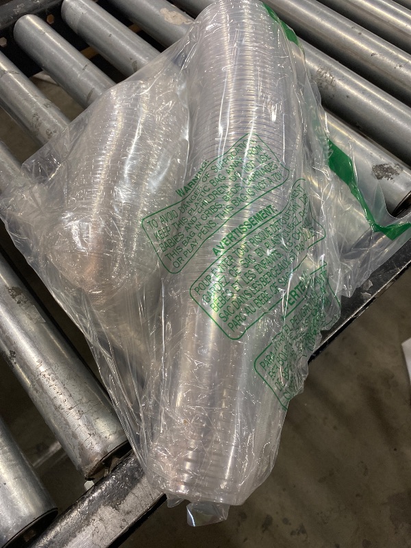 Photo 1 of [100 Sets-16 oz.] Plastic Cups With Dome Straw Slot Lids PET Crystal Clear Disposable Togo Cup BPA Free For Party Ice Cold Drinks Coffee Tea Parfait Dessert Smoothie Bubble Boba Fruit Milkshake Slush