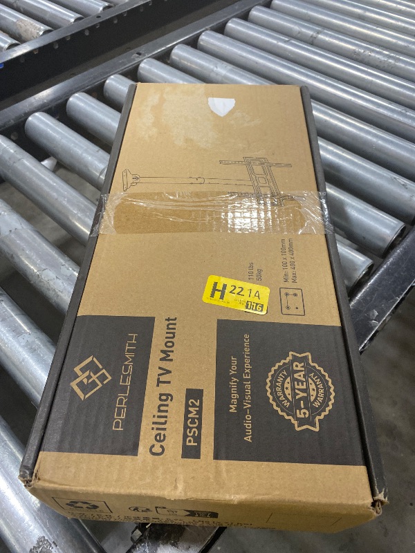 Photo 1 of PERLESMITH Ceiling TV Mount for 26-65 inch Flat Screen Displays, Max VESA 400x400mm, Hanging Adjustable Ceiling TV Bracket Fits Most LCD LED OLED 4K TVs, Pole Ceiling Mount Holds up to 110lbs, PSCM2