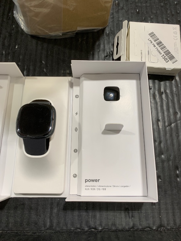 Photo 1 of Fitbit Sense 2 Advanced Health and Fitness Smartwatch with Tools to Manage Stress and Sleep, ECG App, SpO2, 24/7 Heart Rate and GPS, Shadow Grey/Graphite, One Size (S & L Bands Included)