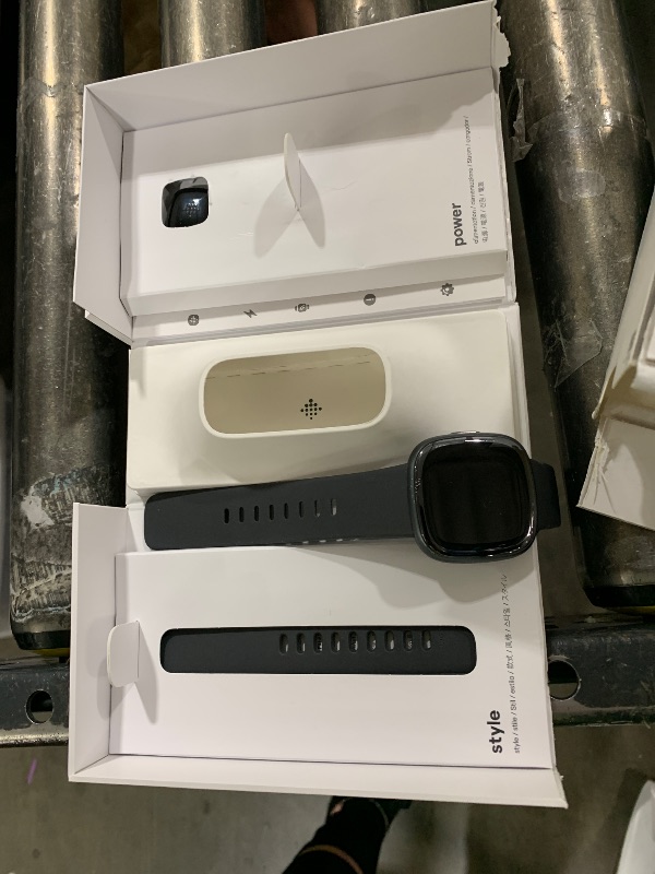 Photo 1 of Fitbit Sense 2 Advanced Health and Fitness Smartwatch with Tools to Manage Stress and Sleep, ECG App, SpO2, 24/7 Heart Rate and GPS, Shadow Grey/Graphite, One Size (S & L Bands Included)