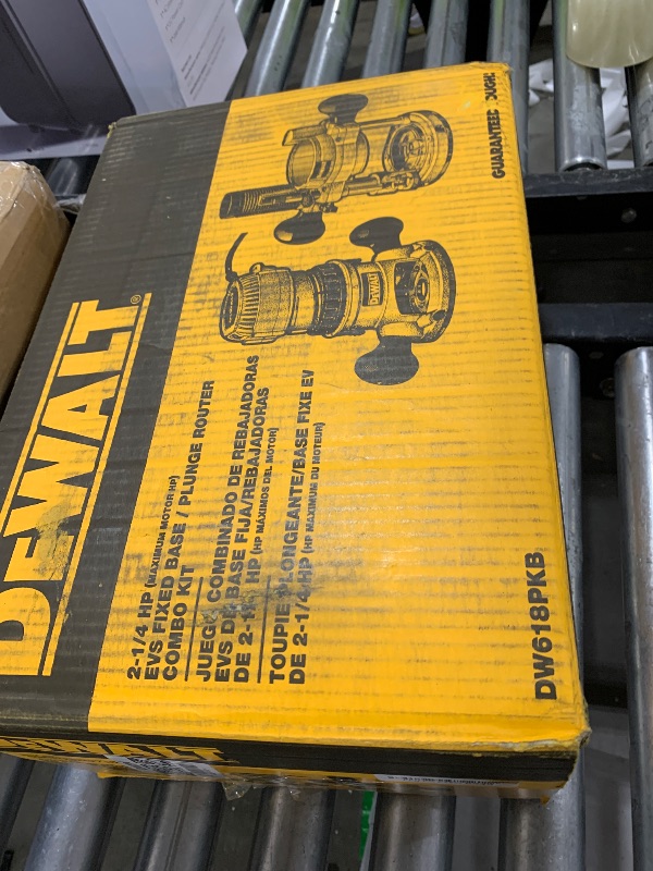 Photo 1 of DEWALT Router, Fixed and Plunge Base Kit, Soft Start, 12-Amp, 24,000 RPM, Variable Speed Trigger, Corded (DW618PKB)