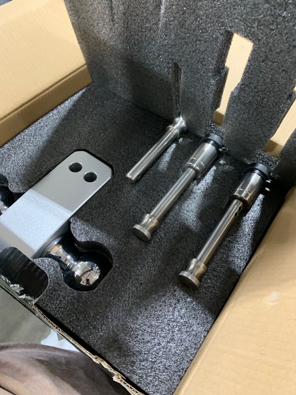 Photo 1 of METOWARE Adjustable Trailer Hitch - Aluminum Drop Hitch Fits 2.5-Inch Receiver - Heavy Duty Tow Hitch with 6-Inch Drop/Rise for Truck (18,000 LBS GTW), Double Stainless Steel Locks & Hitch Pin