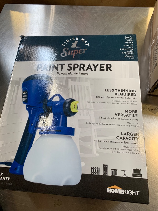 Photo 1 of HomeRight Super Finish Max HVLP Paint Sprayer - 450 Watts, Model# C800971.M