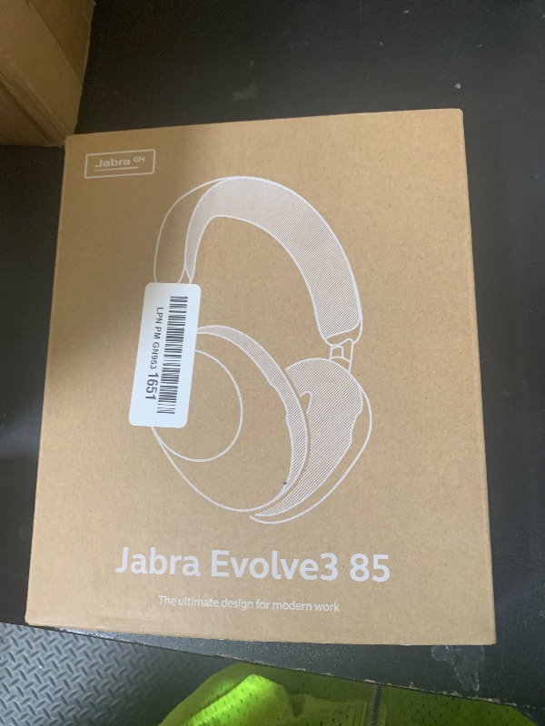 Photo 1 of Jabra Evolve3 85 Over-Ear Wireless Bluetooth Headset with Microphone for Work, USB-C, AI Voice Call Technology, Adaptive Active Noise Cancellation, 25-Hour Battery, Works with Meeting Apps, Black