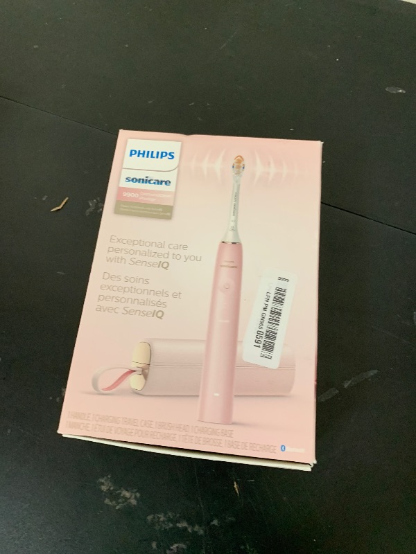 Photo 1 of Philips Sonicare DiamondClean 9900 Prestige Electric Toothbrush - with SenseIQ Technology and Advanced AI App, 5 Brushing Modes, 3 Intensity Levels, Charging Travel Case, Pink, Model HX9990/13