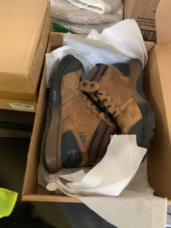 Photo 1 of Timberland PRO Men's Reaxion Mid Soft Toe Waterproof Industrial Hiker Work Boot, Brown/Brown-2024 NEW, 11.5W