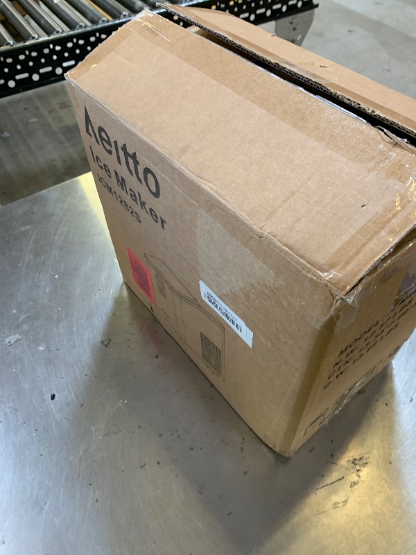 Photo 1 of Aeitto Ice Maker Countertop 26lbs/24H, Ice Machine 8 Ice Cubes Ready in 6 Mins, 2 Sizes of Bullet Ice Portable Ice Makers with Basket & Scoop, Auto Self-Cleaning for Home/Kitchen/Office Stainless