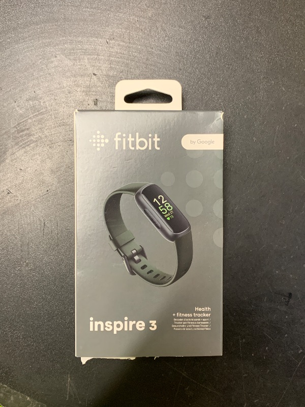 Photo 1 of Fitbit Inspire 3 Health & Fitness Tracker with Stress Management, Workout Intensity, Sleep Tracking, 24/7 Heart Rate - 3-Month Google Health Premium Membership Included - Midnight Zen/Black