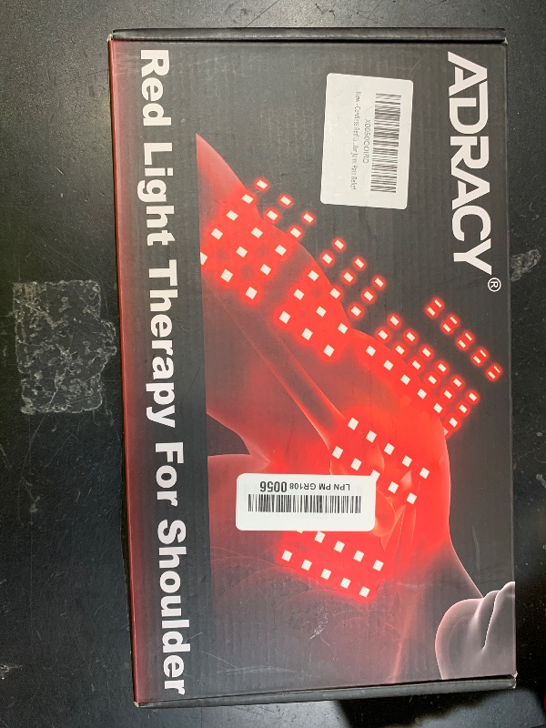 Photo 1 of Adracy Cordless Red Light Therapy for Shoulder with Heat & Massage, 5000mAh Rechargeable Heated Shoulder Pad 660nm&850nm Near Infrared Light Therapy Wrap for Joint Pain Relief (Black)
