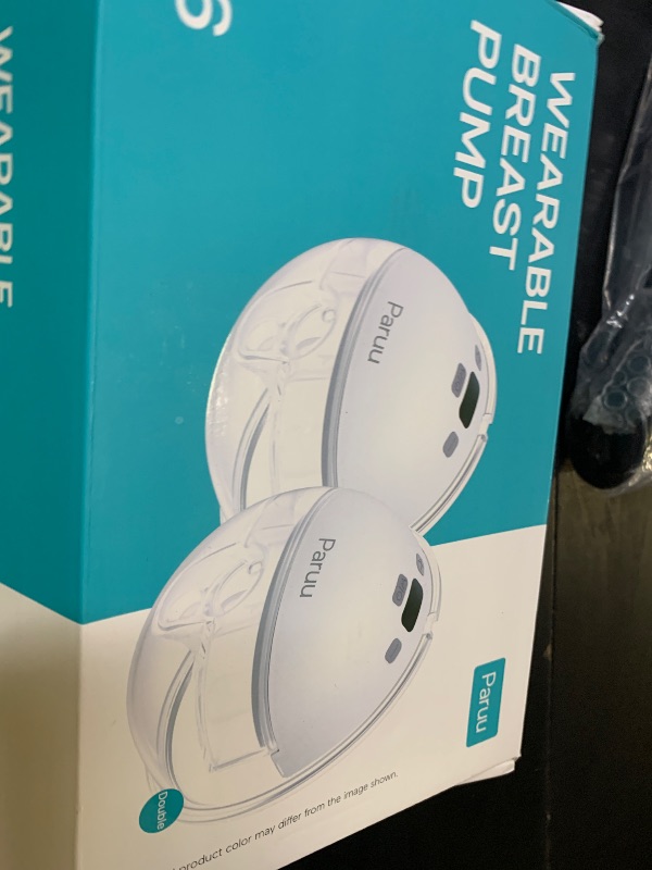 Photo 1 of Paruu Hands Free Breast Pump P16, Wearable Breast Pump Electirc Portable with 4 Modes & 12 Levels, Max 309mmHg Strong Suction 19/21/24mm Flange Inserts Wearable Breastfeeding Pump, 2 Pack White