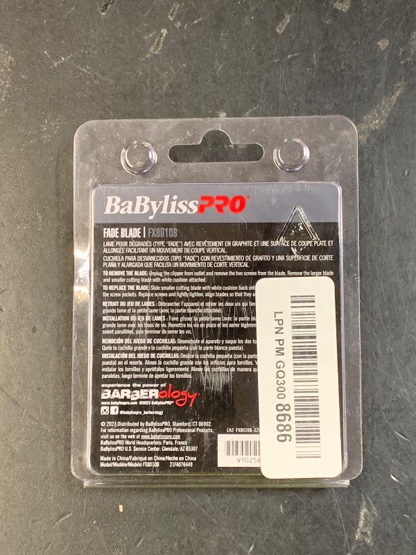 Photo 1 of BaBylissPRO Barberology Replacement Black Graphite Replacement Fade Blade for Hair Clippers (FX8010B)