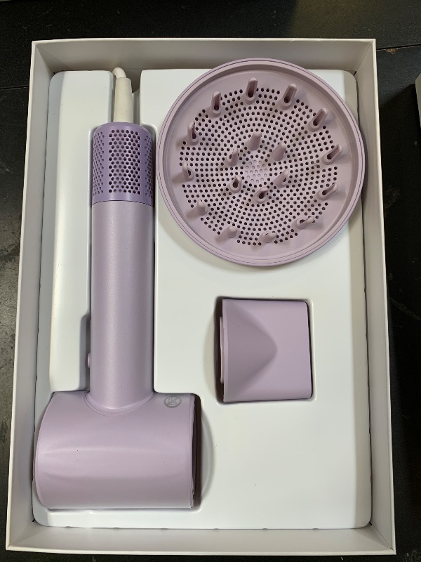 Photo 1 of High-Speed Hair Dryer, 160,000 RPM Brushless Motor for Ultra-Fast Drying, 500M Ionic Negative for Frizz Reduce, Low Noise Thermo-Control Blow Dryer with Diffuser for Curly Hair Women and Men,Purple