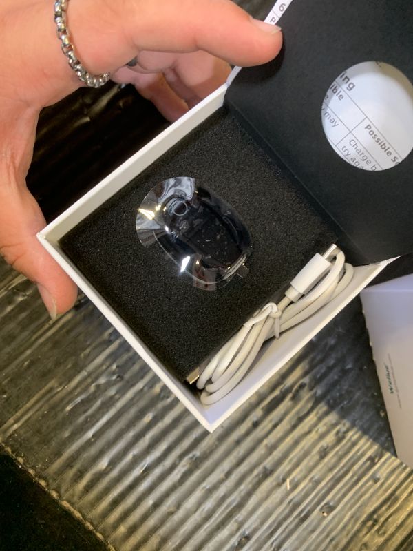 Photo 1 of Wellue O2Ring-S Oxygen Monitor with Vibration Reminder, Bluetooth Pulse Oximeter Tracks SPO2 and Pulse Rate, 24 hrs Battery Life, 4*10 Hours Built-in Memory, Rechargeable Pulse Ox with Free PC & APP