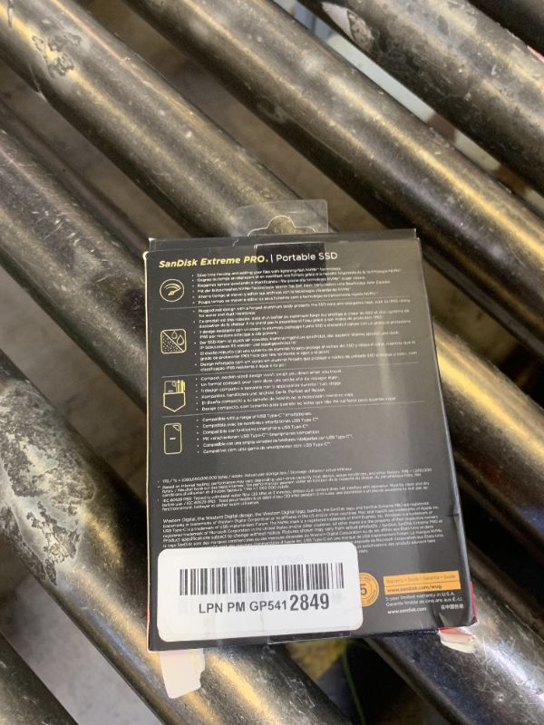Photo 1 of SANDISK 1TB Extreme PRO Portable SSD - Up to 2000MB/s - USB-C, USB 3.2 Gen 2x2, IP65 Water and Dust Resistance, Updated Firmware - External Solid State Drive - SDSSDE81-1T00-G25