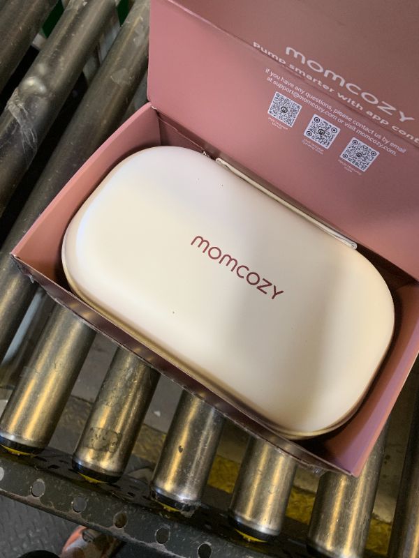 Photo 1 of Momcozy M5 Smart APP Controlled Wearable Breast Pump, Hands-Free Wireless Electric Pump, 3 Modes 9 Suction Levels, BPA-Free, Portable Lightweight, 24mm Flange, 2-Pack Quill Gray