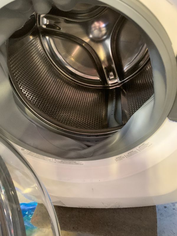 Photo 1 of Electrolux 27 in. W 4.5 cu. ft. Front Load Washer with SmartBoost, LuxCare Plus Wash System, Perfect Steam in White
