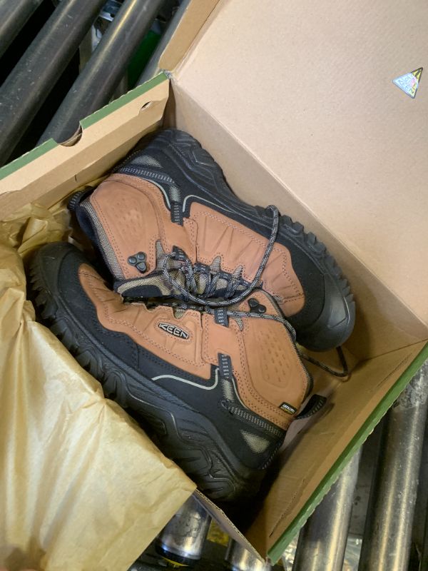 Photo 1 of KEEN Men's Targhee 4 Mid Height Durable Comfortable Waterproof Hiking Boots, Bison/Black, 10.5 WIDE
