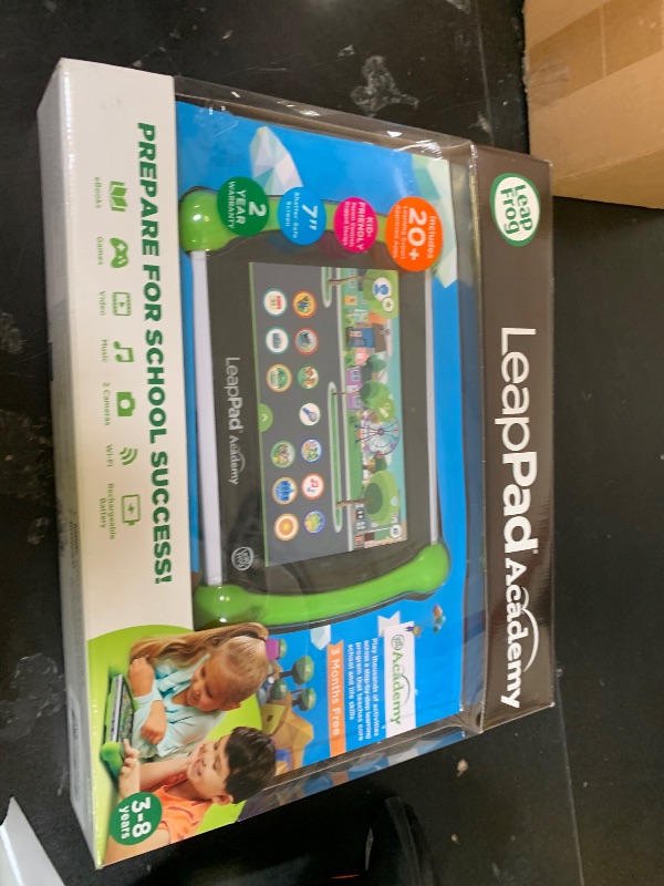 Photo 1 of MAJOR DAMAGE-------------LeapFrog LeapPad Academy Kids’ Learning Tablet, Green