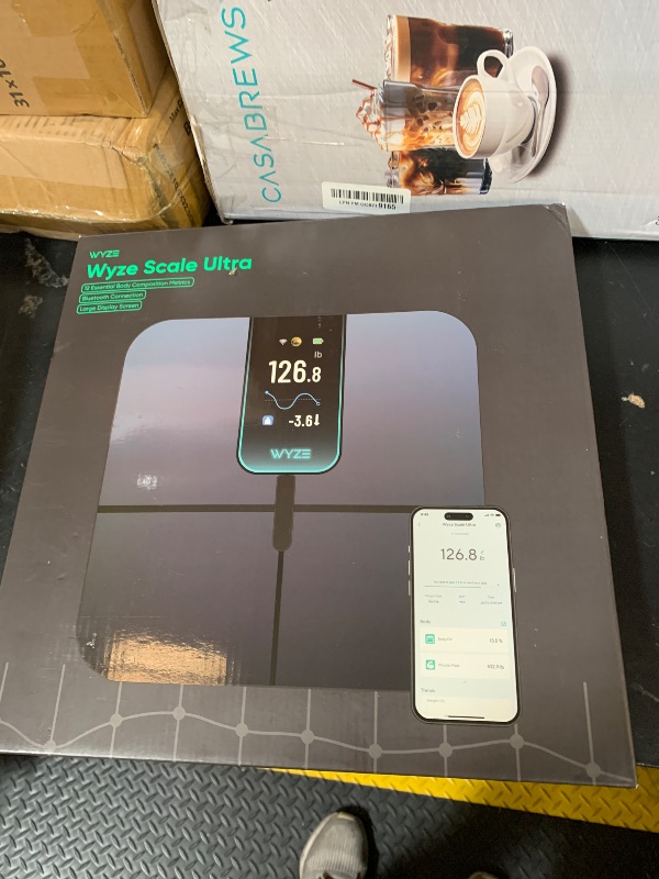 Photo 1 of Wyze Scale Ultra, Smart Scale with 4.3" Color Display, Digital Bathroom Scale for Body Weight BMI Muscle Mass Composition, Wi-Fi & Bluetooth Body Fat Scale with Heart Rate, 400 lbs (Black)