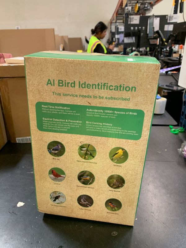 Photo 1 of Bird Feeder with Camera,Smart AI Feeder with Solar-Powered Camera – Auto Identifier, Live View, Instant Visit Alerts, HD Video Capture for Bird Watching Enthusiasts (Weatherproof) 2.4GHz WiFi- Green
