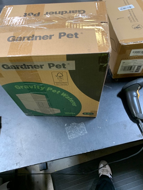 Photo 1 of Gardner Pet Automatic Dog Water Dispenser Gravity Waterer with Stainless Steel Bowl Water Dispenser 6.5L Large Capacity Water Feeder with Filters for Dogs Cats Pets, BPA-Free Noise-Free (White, 6.5L)