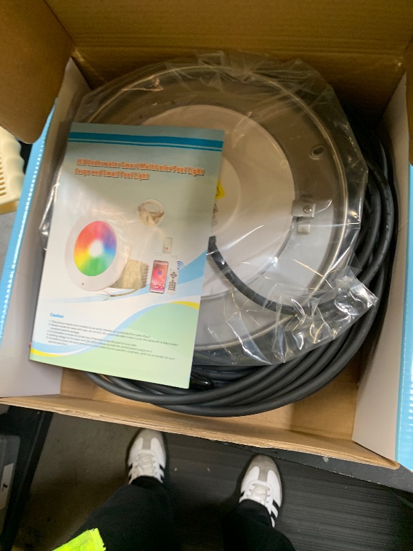 Photo 1 of Pool Lights for Inground Pool, 54W 10 Inch Large LED Multicolor Inground Pools Led Light with 150 Foot Cord for Wet Niche, APP & Remote Control