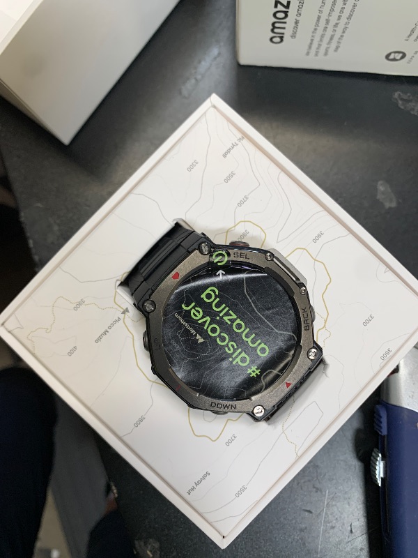 Photo 1 of Amazfit T-Rex 3 Rugged/Military Smart Watch 48mm, GPS (with Privacy), Offline Maps, Long Battery Life,328 Feet Water-Resistant, 170 Fitness/Sport Modes, AI, Voice Control, for Android or iPhone, Black