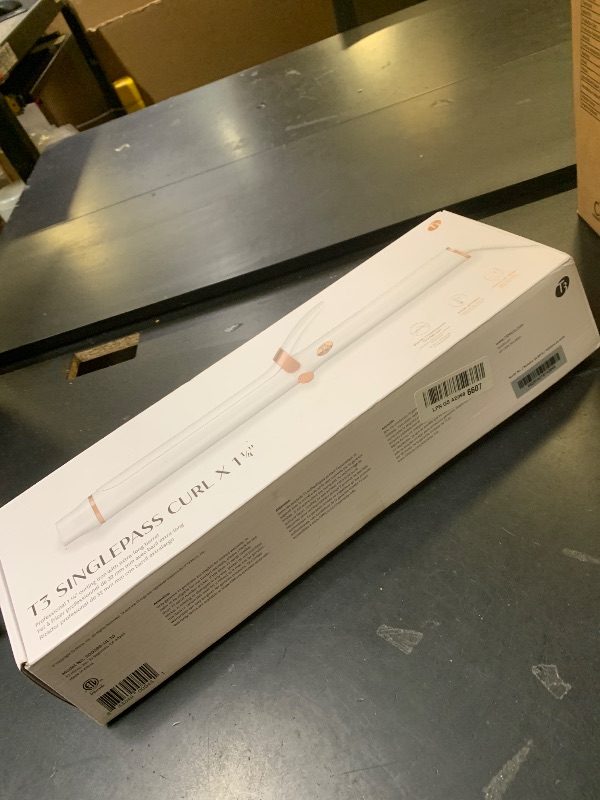 Photo 1 of T3 SinglePass Curl X Extra-Long Barrel Curling Iron with 9 Heat Settings and Ceramic Barrel for Fast Styling and Lasting Results on All Hair Types