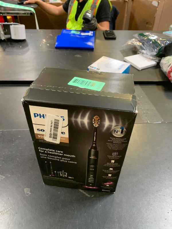 Photo 1 of Philips Sonicare DiamondClean Smart 9500 Electric Toothbrush - Sonic Toothbrush with App, Pressure Sensor, 15 Brushing Settings, Replacement Reminder, USB Charging Travel Case, Black, Model HX9923/11