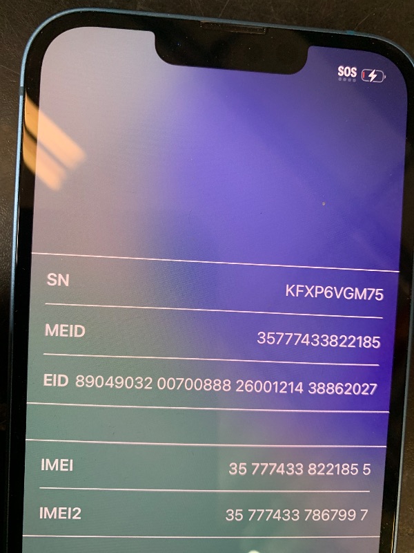 Photo 1 of Apple iPhone 13, 256GB, Blue - Unlocked (Renewed)