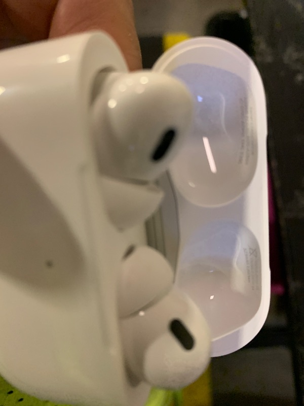 Photo 1 of Apple AirPods Pro (2nd generation) with MagSafe Charging Case (USB-C) (Renewed)