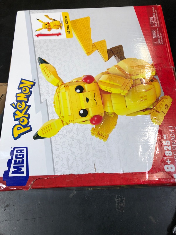 Photo 1 of MEGA Pokémon Building Toys Set Jumbo Pikachu with 806 Pieces, Articulated and Poseable, 12 Inches Tall, for Kids