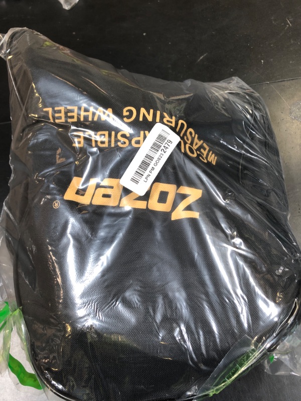 Photo 1 of Zozen Measuring Wheel in Feet and Inches, Mechanical/Double Collapsible/One Key to Reset/Kickstand to Keep Stand/Starting Point Arrow and Cloth Carrying Bag, 0-9,999 Ft Measure Wheel.