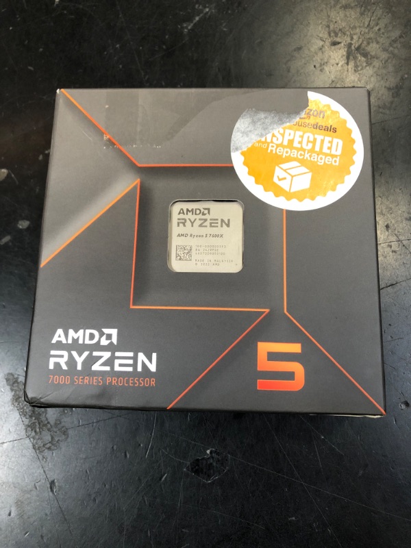 Photo 1 of AMD Ryzen 5 7600X 6-Core, 12-Thread Unlocked Desktop Processor