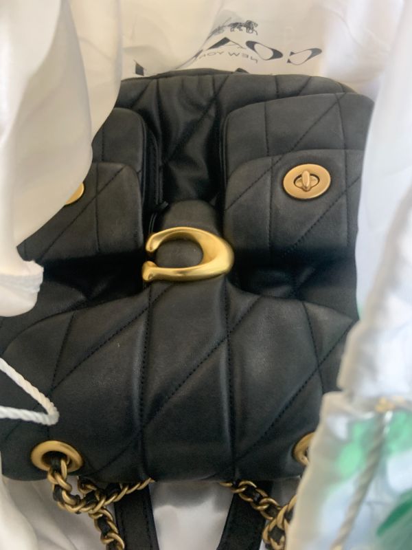 Photo 1 of COACH, Womens, Quilted Tabby Backpack, Black, One Size