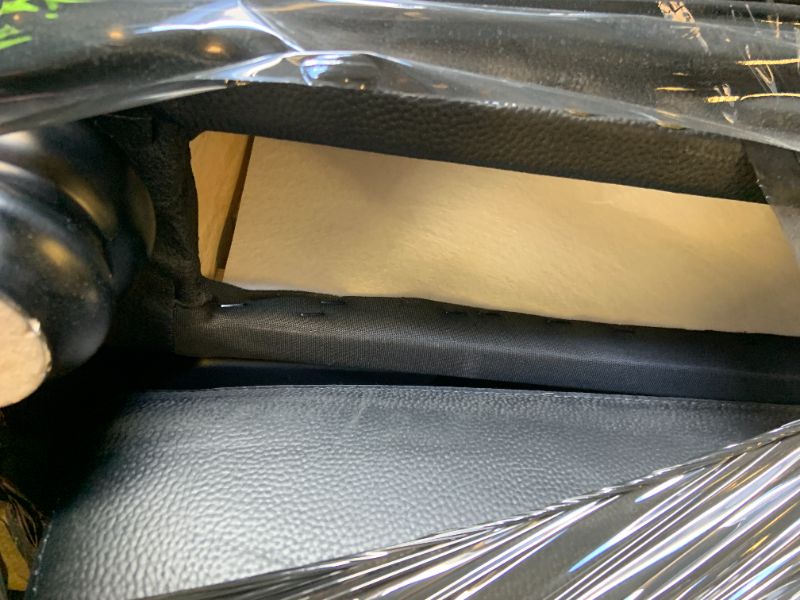 Photo 1 of black pleather couch(unknown if faux or real)