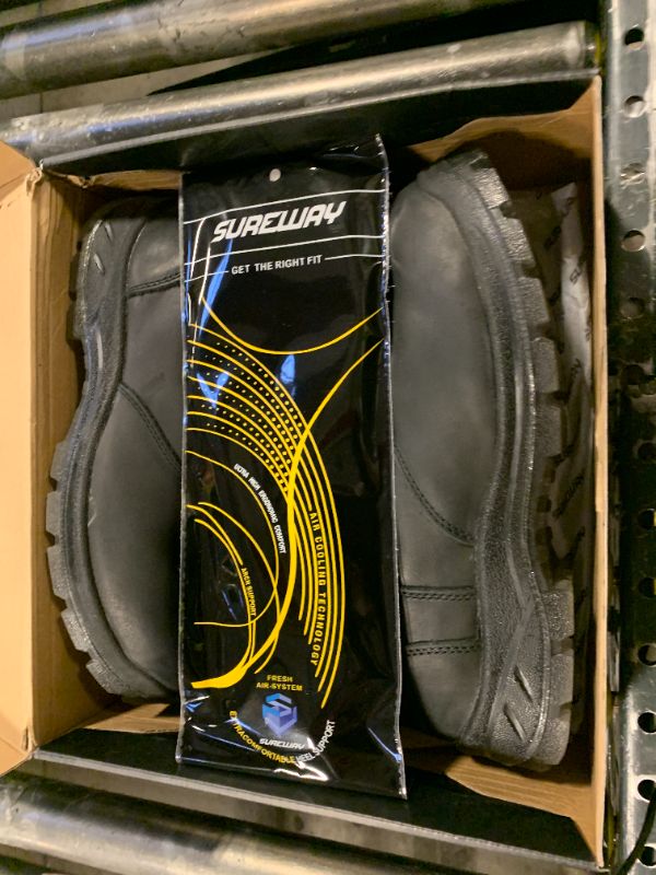 Photo 1 of SUREWAY Men's Slip On Work Boots for Men - Composite Toe,Upgraded Slip/Water Resistant,Electric Hazard,Anti-Static,Fire Station Mechanic Insulated Boots/Shoes