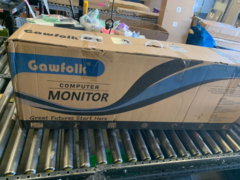 Photo 1 of Gawfolk 49 inch Ultra-Wide Curved 1500R Gaming Computer Monitor, DQHD(5120×1440), 165Hz, 1MS, FreeSync, 120% sRGB, Built-in speaker PC Screen, HDMI2.1 & DP1.4, Compatible Wall Mount 100*100mm- Black