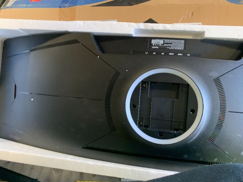 Photo 1 of Gawfolk 49 inch Ultra-Wide Curved 1500R Gaming Computer Monitor, DQHD(5120×1440), 165Hz, 1MS, FreeSync, 120% sRGB, Built-in speaker PC Screen, HDMI2.1 & DP1.4, Compatible Wall Mount 100*100mm- Black