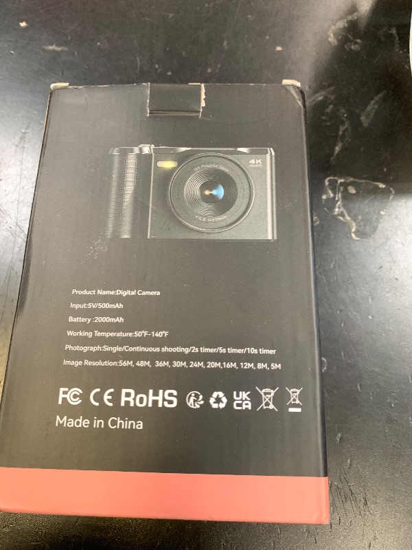 Photo 1 of Digital Camera 2026 Upgrade for Photography, Video & YouTube | 56MP Autofocus Vlogging Camera with 3-Inch 180° Flip Screen, 16X Zoom, Built-in Flash, Compact Travel Camera with 32GB SD Card for Kids