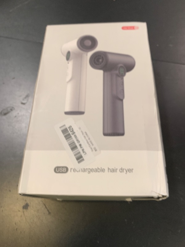 Photo 1 of fosa Cordless Hair Dryer, USB Rechargeable Hair Dryer, Battery Powered, 200W 15600mAh Portable Blow with USB Type C Charging, for Travel Camping Dorms