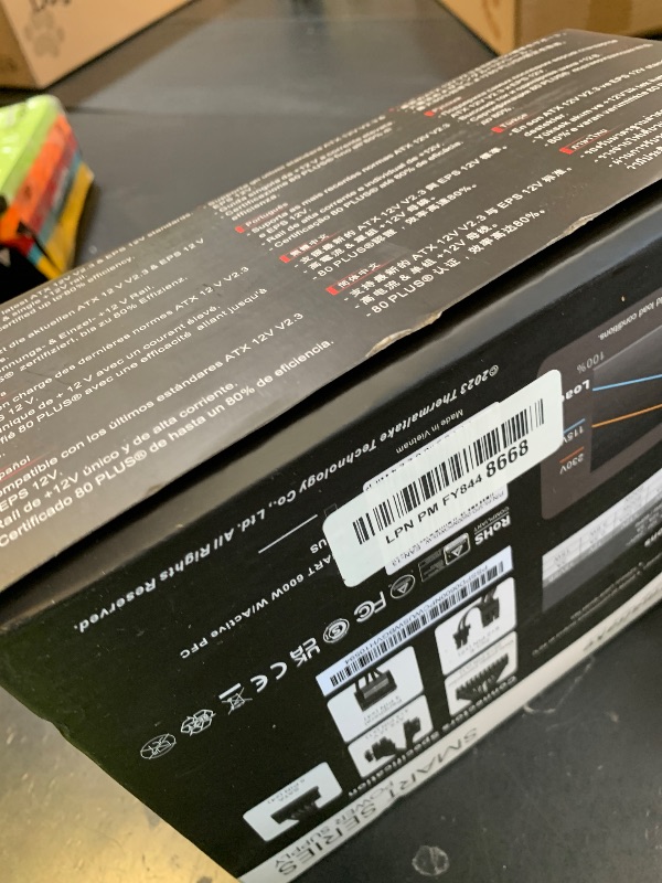 View 3 of Thermaltake Smart 600W ATX 12V V2.3/EPS 12V 80 Plus Certified Active PFC Power Supply PS-SPD-0600NPCWUS-W