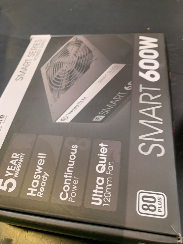 View 2 of Thermaltake Smart 600W ATX 12V V2.3/EPS 12V 80 Plus Certified Active PFC Power Supply PS-SPD-0600NPCWUS-W