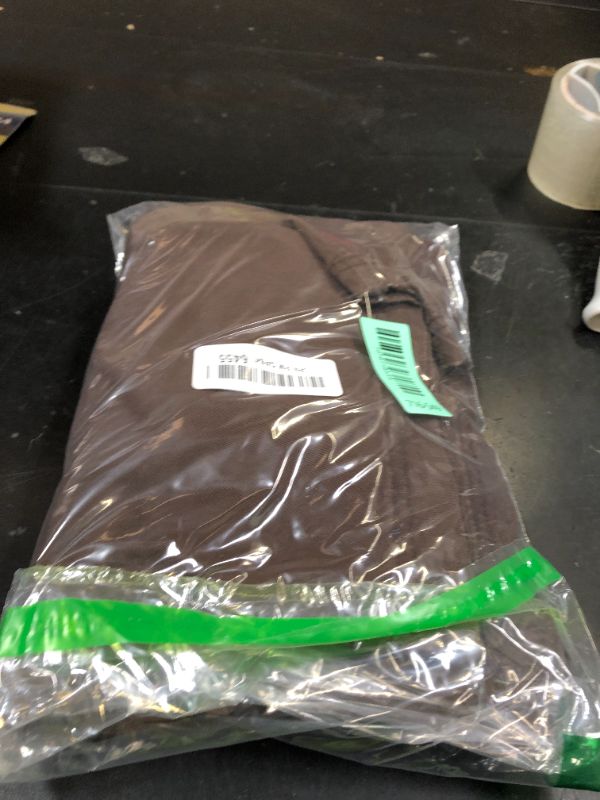 Photo 1 of Flamingals Straight Leg Pants for Women Drawstring Waist Mid Rise Casual Solid Seam Detail Pants Chocolate M
