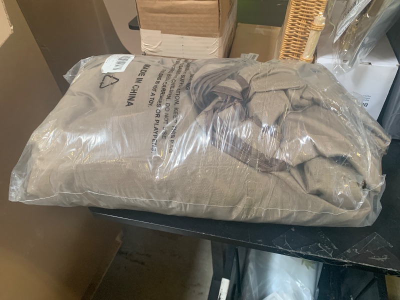 Photo 1 of MASTERCANOPY Replacement Canopy Top for Lowe's Allen Roth 10x12 Gazebo #GF-12S004B-1 (Khaki Plaid,Riplock Material)