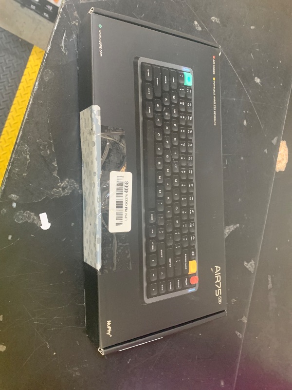 Photo 1 of nuphy Air75 V3 Hot Swappable Wireless Mechanical Keyboard, 84 Keys 75% Custom Low Profile Keyboard with Knob, RGB Backlit, Gasket Mounted, Support Bluetooth/2.4GHz/USB-C,Black-Blush Nano