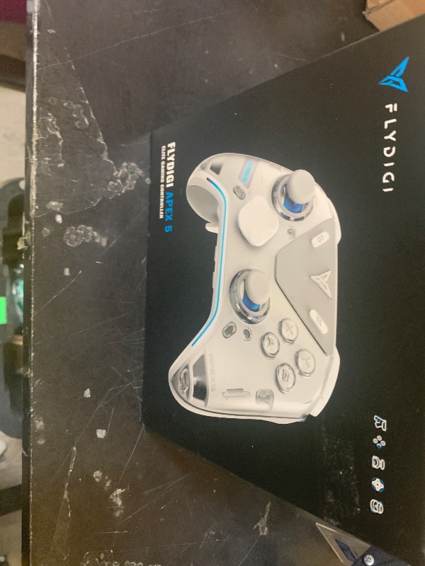 Photo 1 of FLYDIGI Apex 5 PC Controller, Forceflex Joystick 2.0, ForceAdapt Triggers, 3ms Ultra-Low Latency, RGB Light Bar, Full-Color LCD Display,1500mAh Battery PC/NS/Android/TV