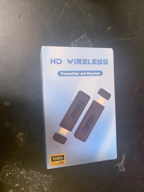 Photo 1 of 2026 New Wireless HDMI Transmitter and Receiver, 360FT/110M Extender,4K Decode 1080P@60Hz Output,LED Display, 5.8+2.4G Streaming Video/Audio from PC/Laptop/TV Box to Monitor (Black)