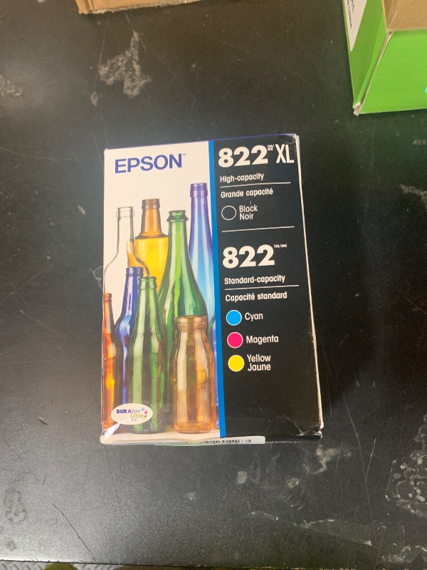 Photo 1 of EPSON 822 DURABrite Ultra Ink High Capacity Black & Standard Color Cartridge Combo Pack (T822XL-BCS) Works with WorkForce Pro WF-3820,3823, 4820, 4830, 4833, 4834